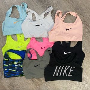 Nike Pro sports bras, size small - assorted